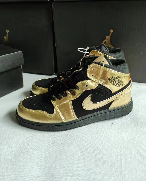 Jordon Air Jordon1Mid black gold