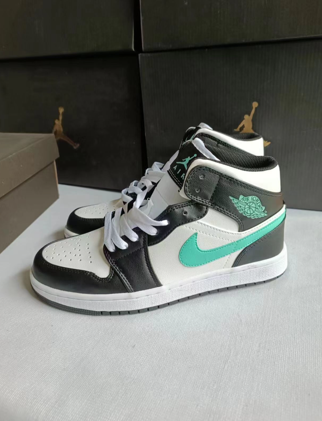 Jordon Air Jordon1Mid Black, White, Green