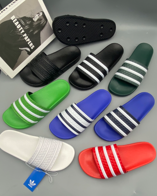 Striped slippers