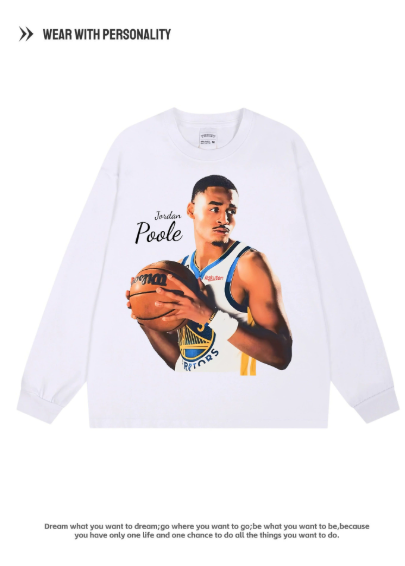 Basketball American breathable star player student male, Irving Curry, Kobe, James, Alexander long-sleeved hoodie