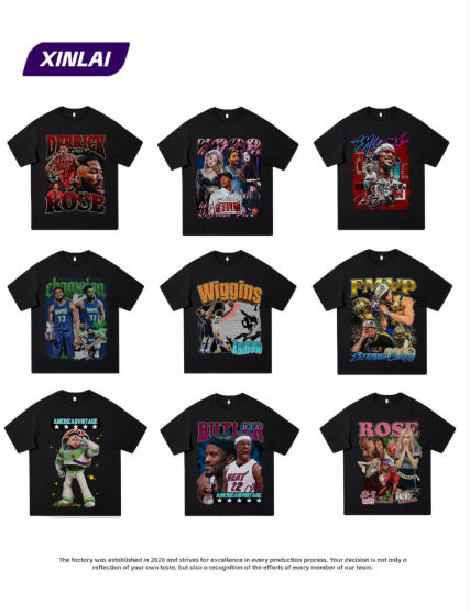 American-style T-shirt, star player Russell James Morant Curry print short-sleeved pure cotton street-style half-sleeved t-shirt