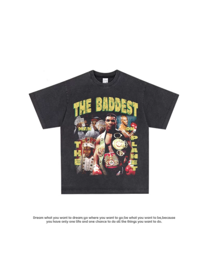 Oliver Shield Dragon Tyson Pereira Printed T-shirt - American pure cotton short-sleeved men's UFC fighting and boxing shirt