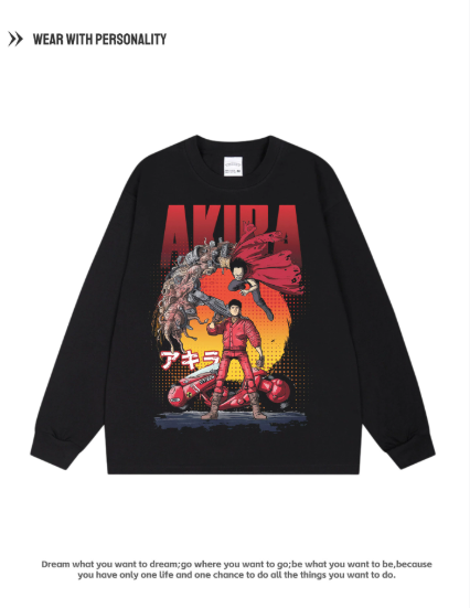 Akira - Legendary Swordsmanship of Japan's Cartoon Animated Series with Long Sleeves