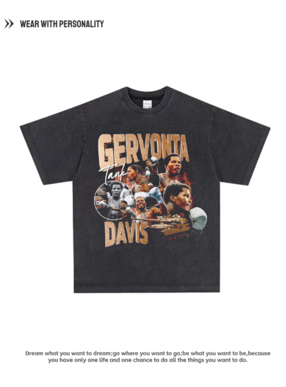 Gervonta Davis Tank Top - David's Vintage Retro Boxing Shirt with a Small Colla