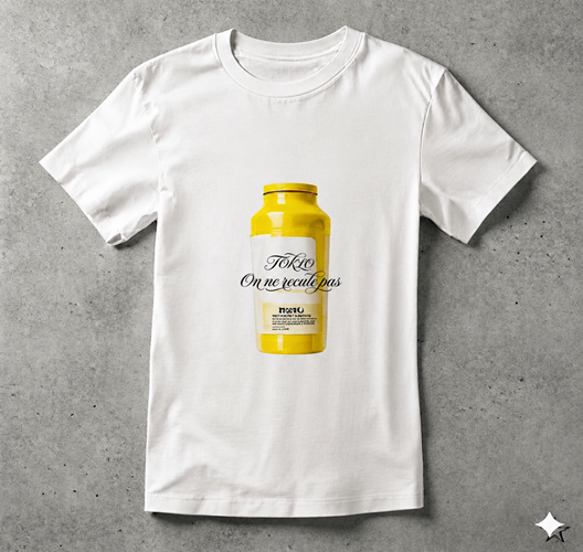 Men's "On ne recule pas" Vitamin Bottle Graphic T-Shirt