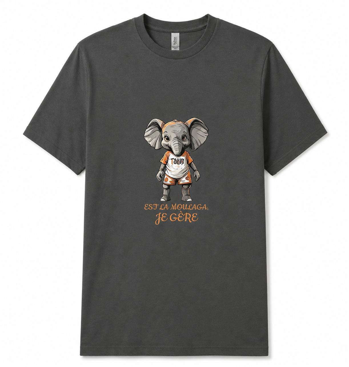 Men's Cartoon Elephant Graphic T-Shirt