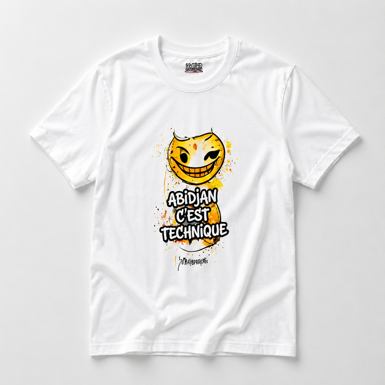 Men's "Abidjan C'est Technique" Graffiti Style T-Shirt