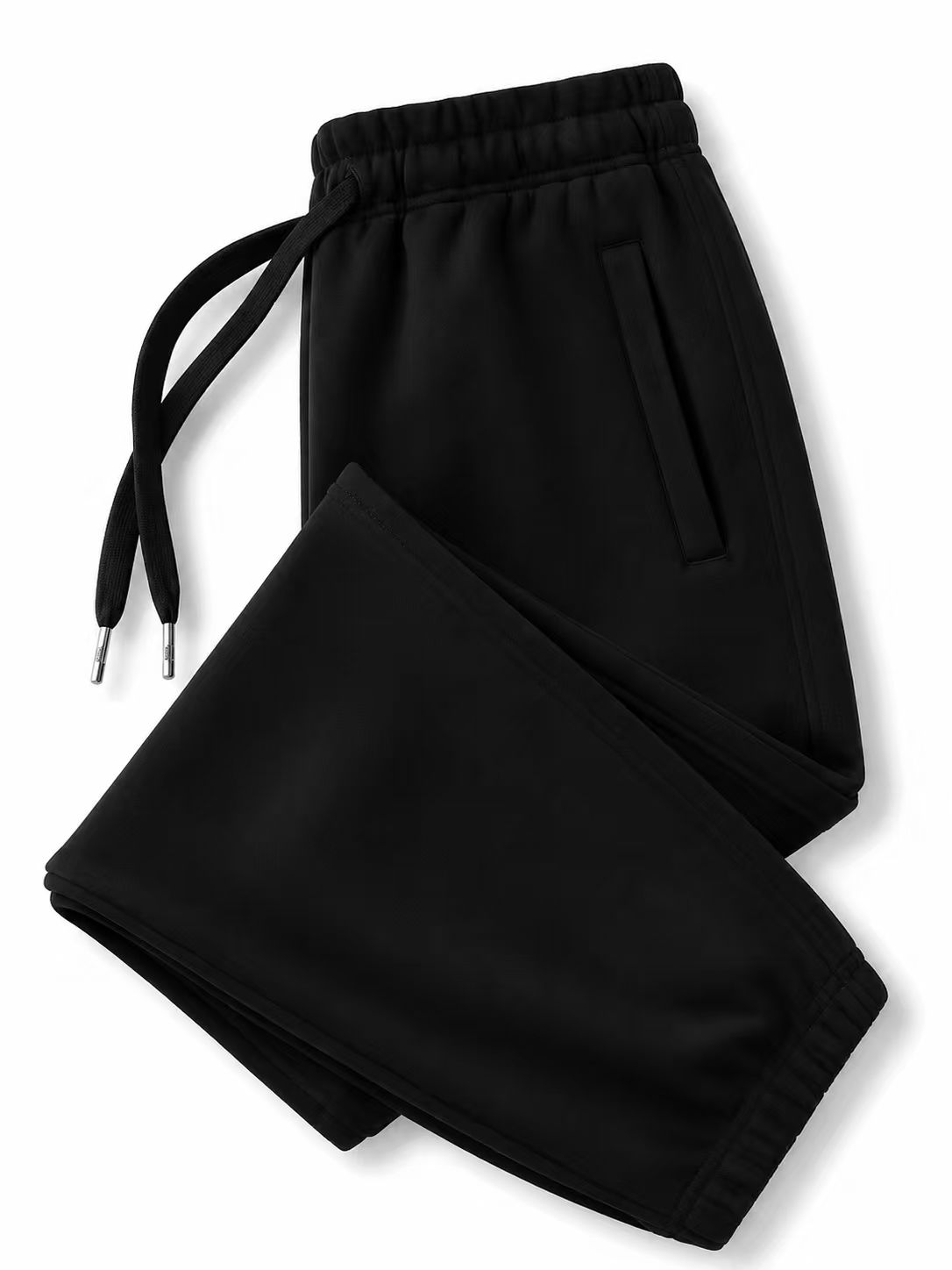 Men's Black Basic Jogger Sweatpants, Casual Athletic Pants with Drawstring Waist & Side Pockets (6 Colors)