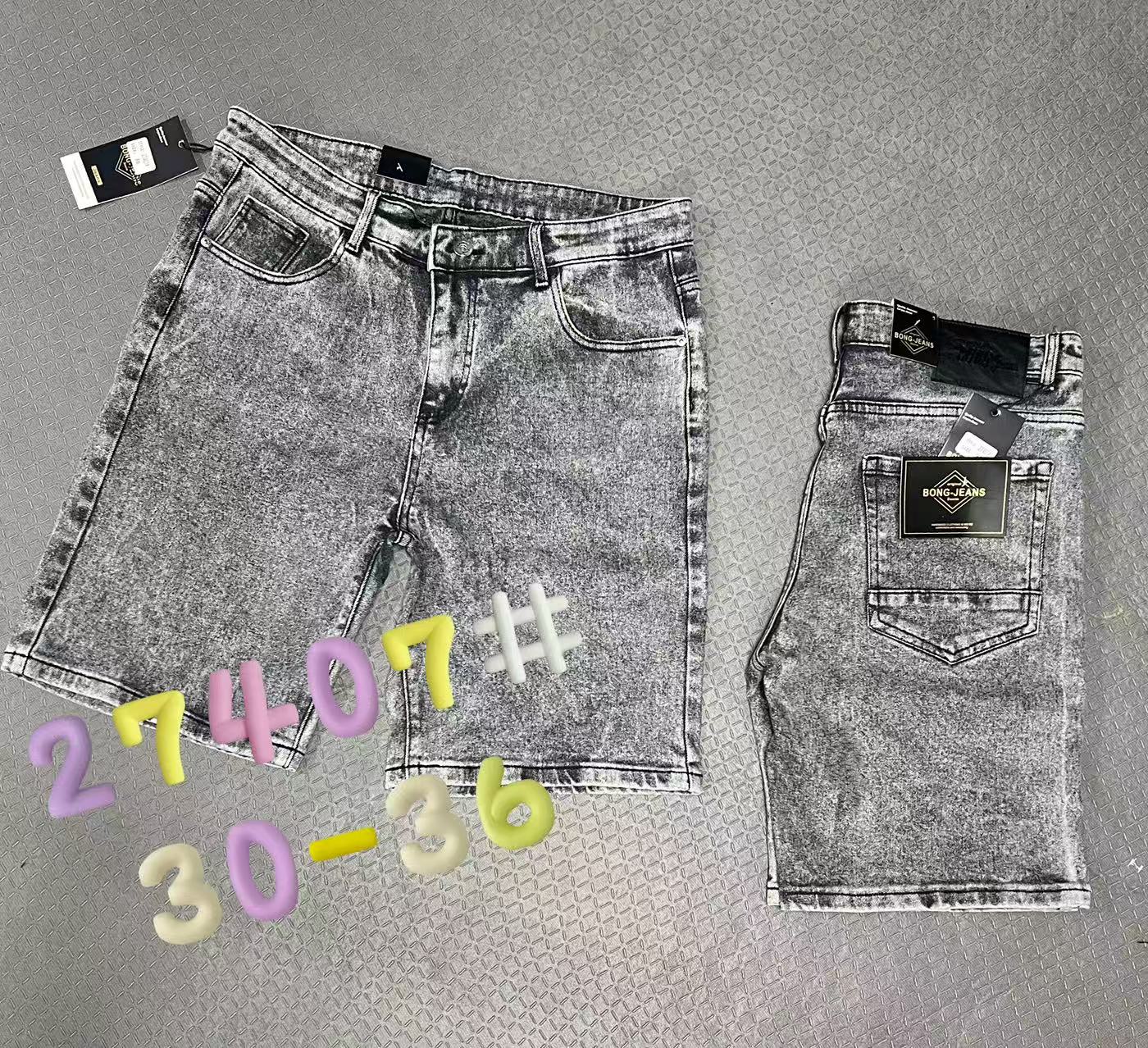 Men's Snow Wash Distressed Denim Shorts, Casual Summer Straight-Leg Jean Shorts