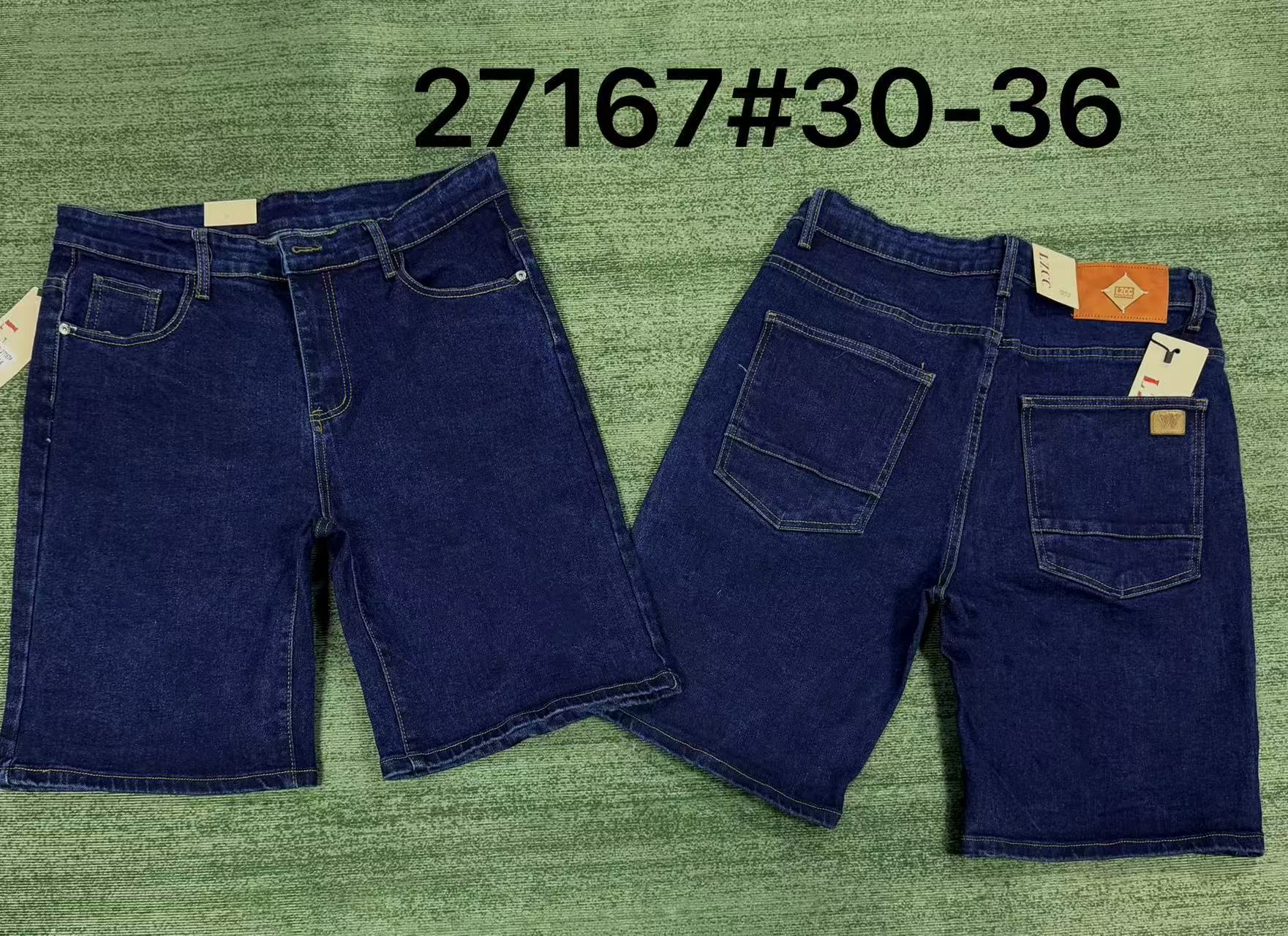 Men's Dark Indigo Denim Shorts, Casual Straight-Leg Knee-Length Jean Shorts
