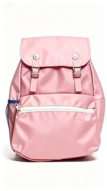 Blush Pink Flap Backpack with Buckle Closure, for Work & School